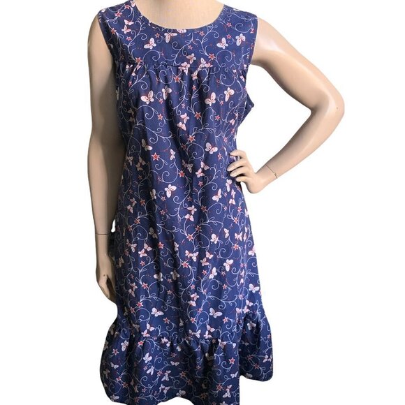 Anthony Richards Butterfly Star Sleeveless Muumuu House Dress Sz L #207J - Picture 2 of 7